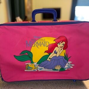 Vintage The Little Mermaid Pink Suitcase